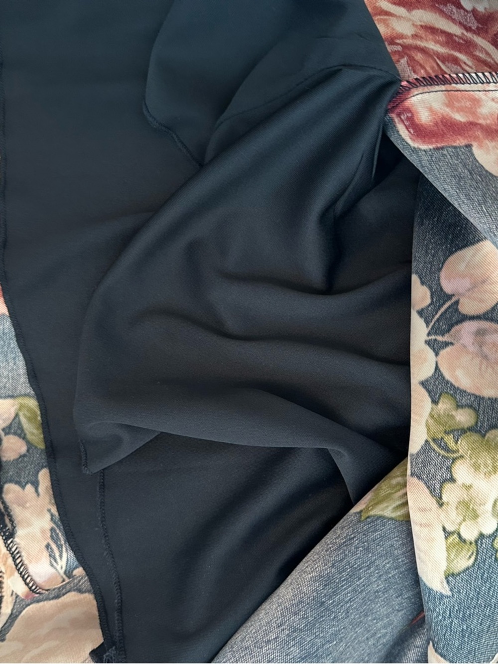 City Triangles Black Floral Circle Skirt - Picture 5 of 8